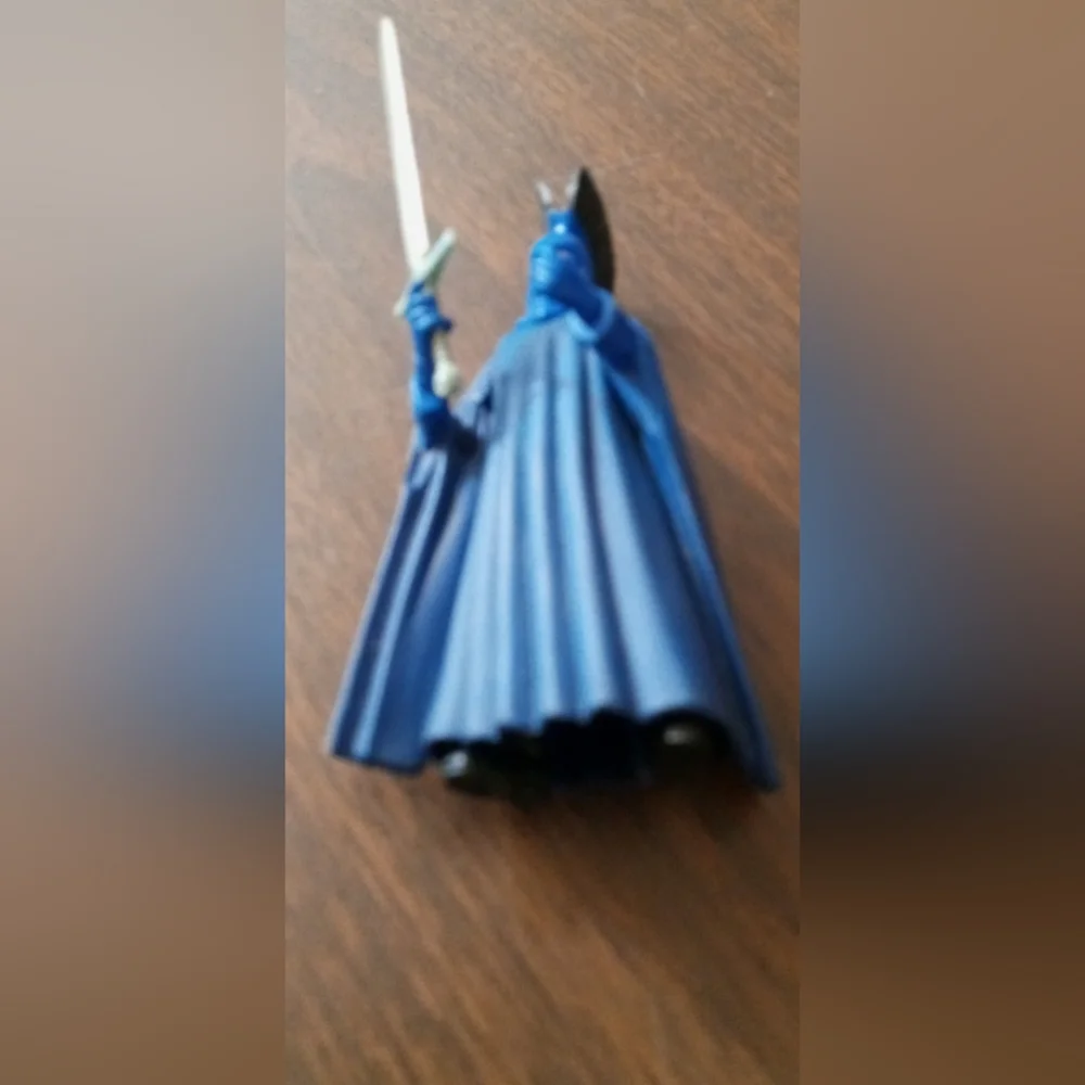 Starwars Blue Knight Action Figure Toy with Yellow Sword vintage
